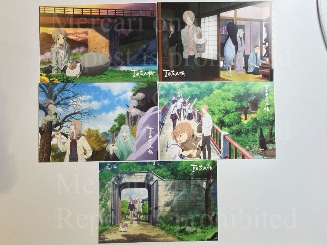 夏目友人帳 参 肆 伍 陸 ジャケットイラストポストカード20枚 特典 計24点