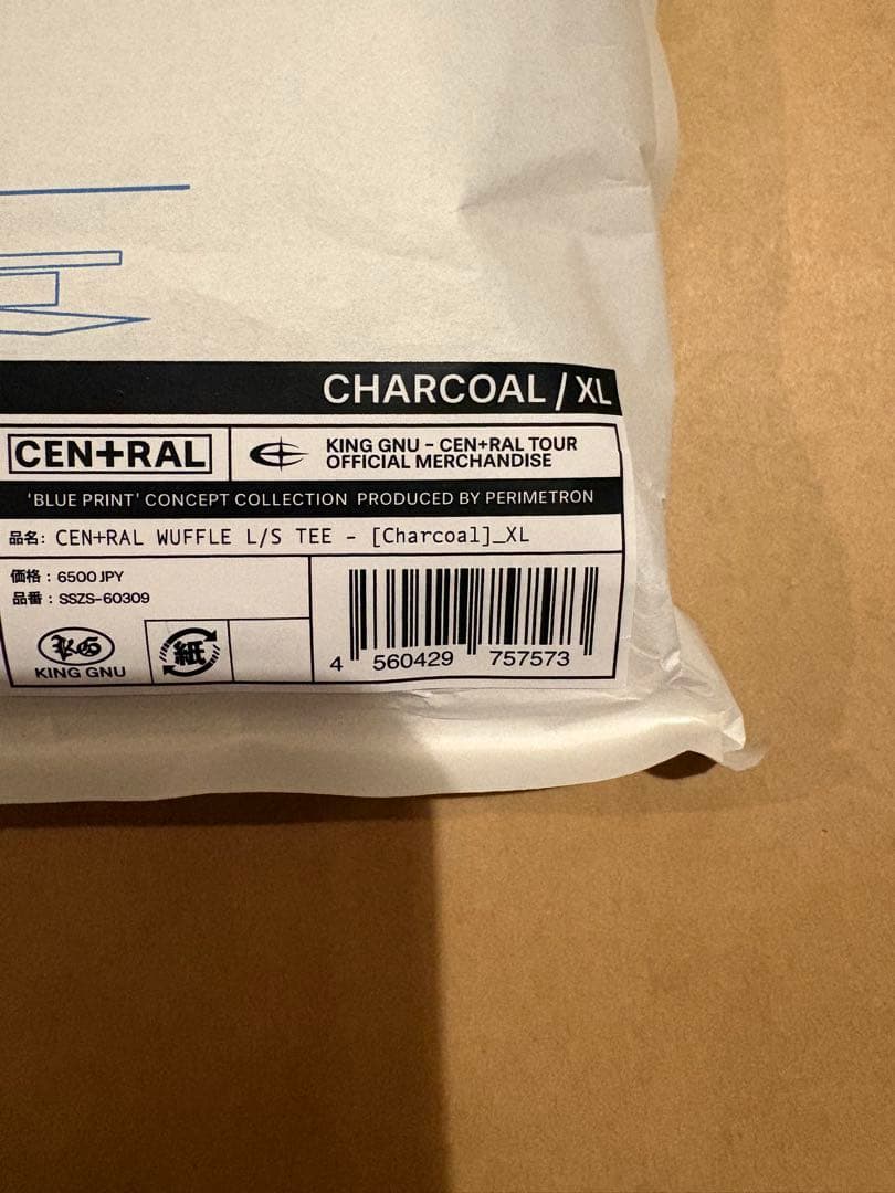 【新品未使用】CEN+RAL WUFFLE L/S TEE [チャコール]XL