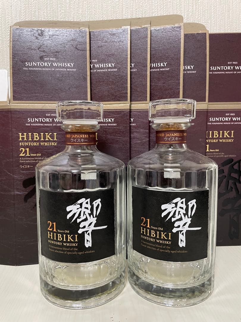 Hibiki 21年 700ml 空瓶2本空箱6枚セット