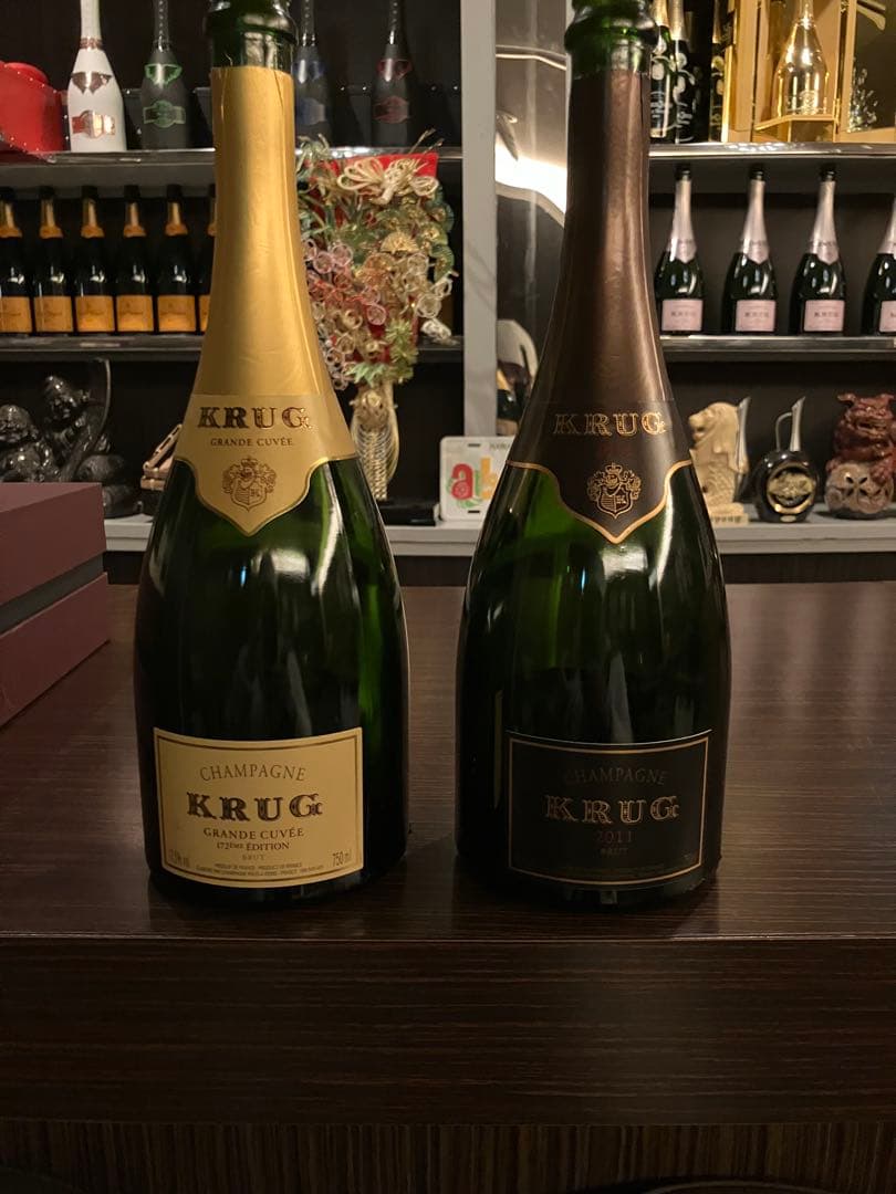 【希少】クリュッグ 2種空き瓶2本ケース2