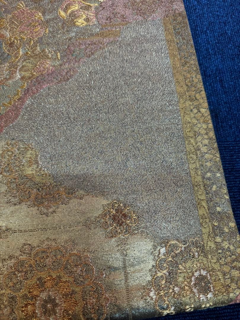 1923 袋帯 古代彫金紋  西陣織   金糸　高級上質上品　約440cm未使用