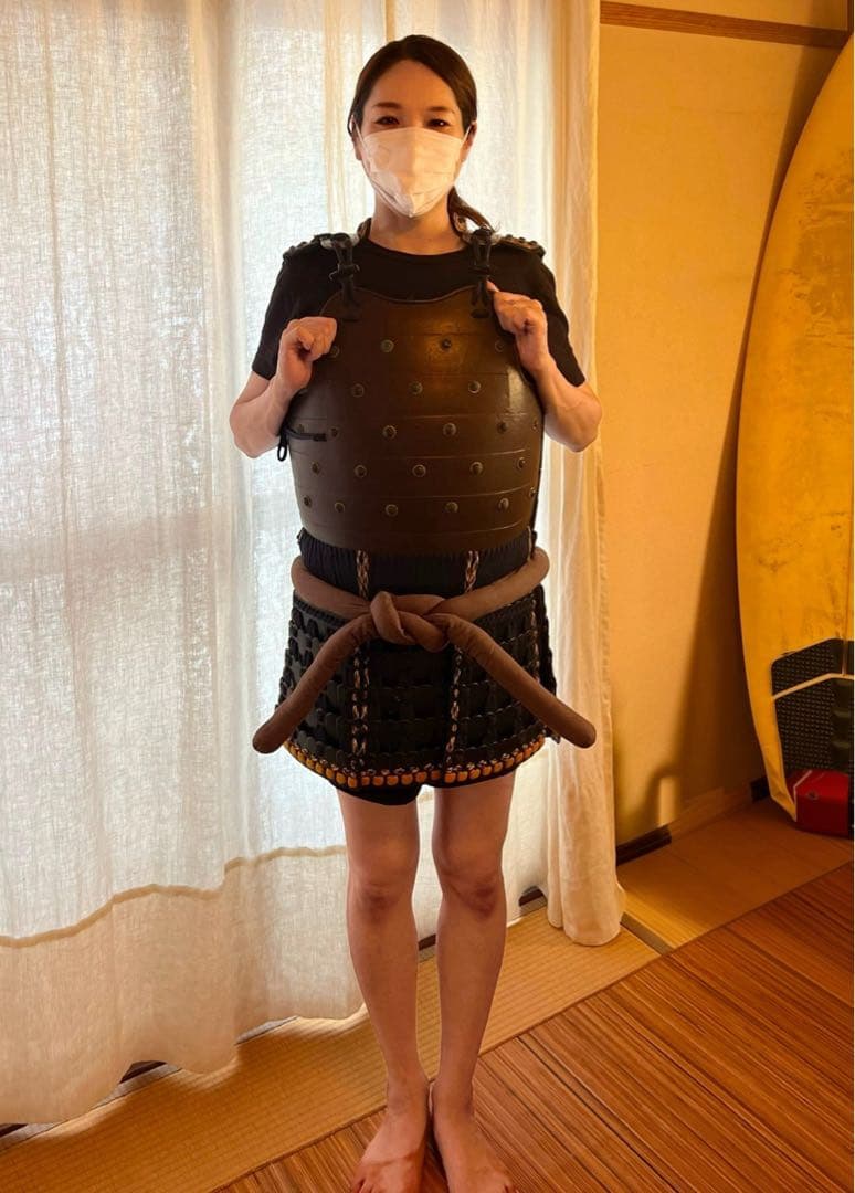 超美品！『薩摩国住光忍十一代作』日本 甲冑 錆胴鉄錆鋲当世具足『鎧 一式』等身大