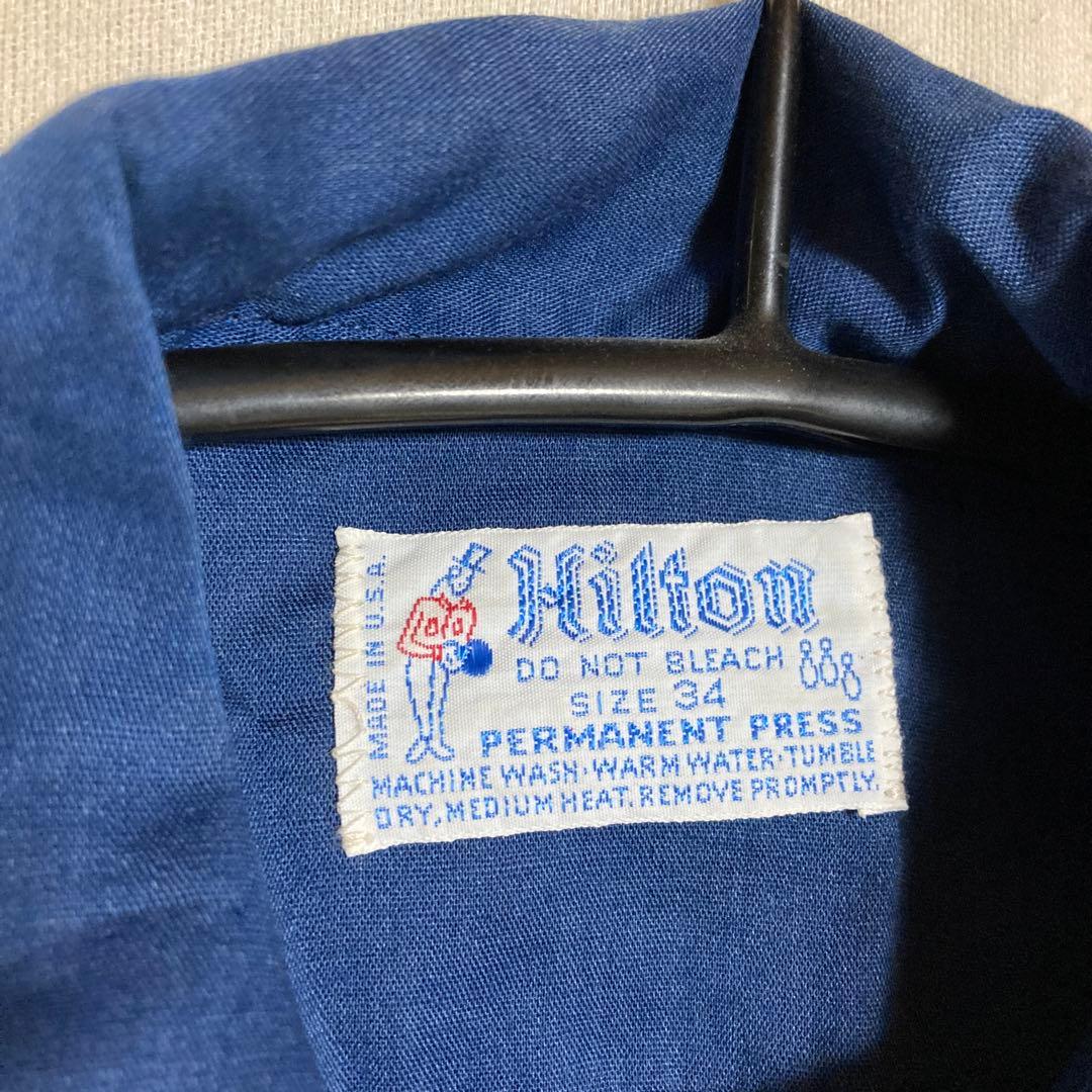 レディース USA製 HILTON ヒルトン ボーリングシャツ 34 アメカジ