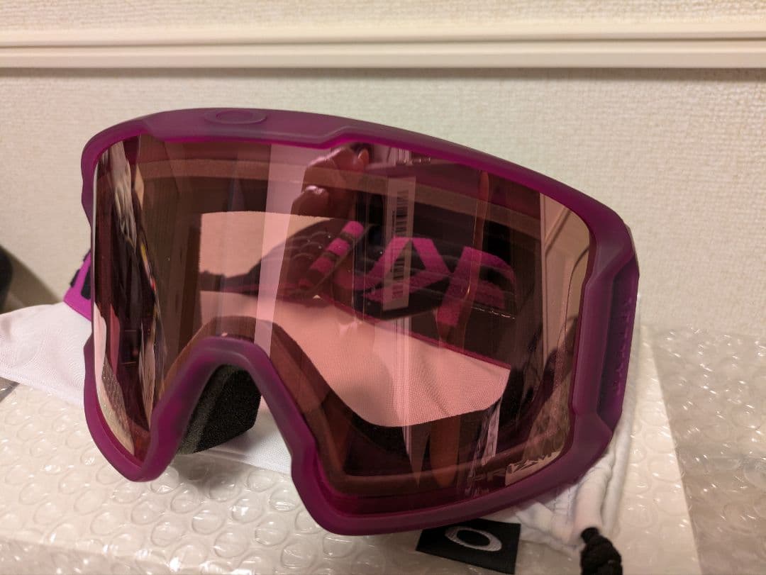 美品3時間使用オークリーゴーグルラインマイナー XLプリズムハイピンクメガネ対応