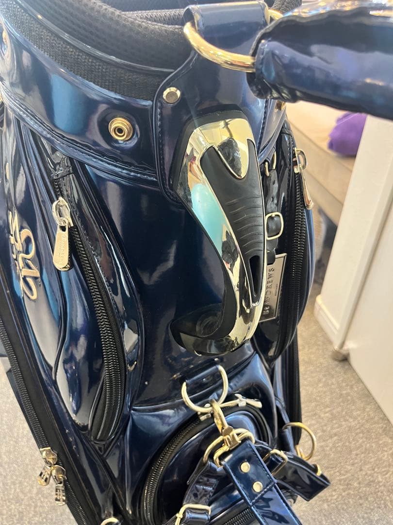 カ*ン様 St Andrews セントアンドリュース　ゴルフバッグ ネイビー×ゴ