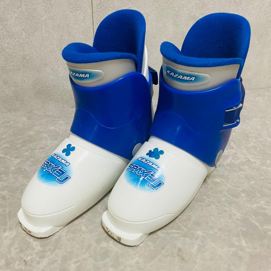 KAZAMA 子供用 スキー 4点セット ブーツ 板 ストック 120 22