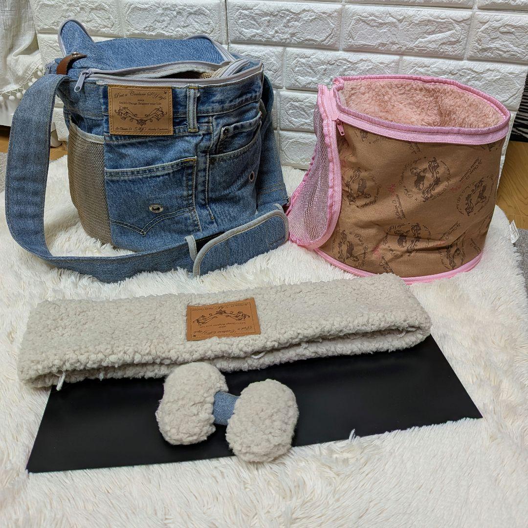 ルシアンエサヨ　タンブールインディゴブルー　斜めがけ　付属品セット