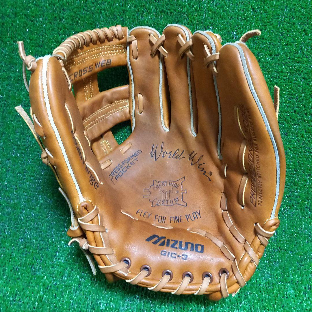 美津濃ワールドウィン硬式グローブ広島カープ高橋慶彦選手刺繍入り 赤カップ