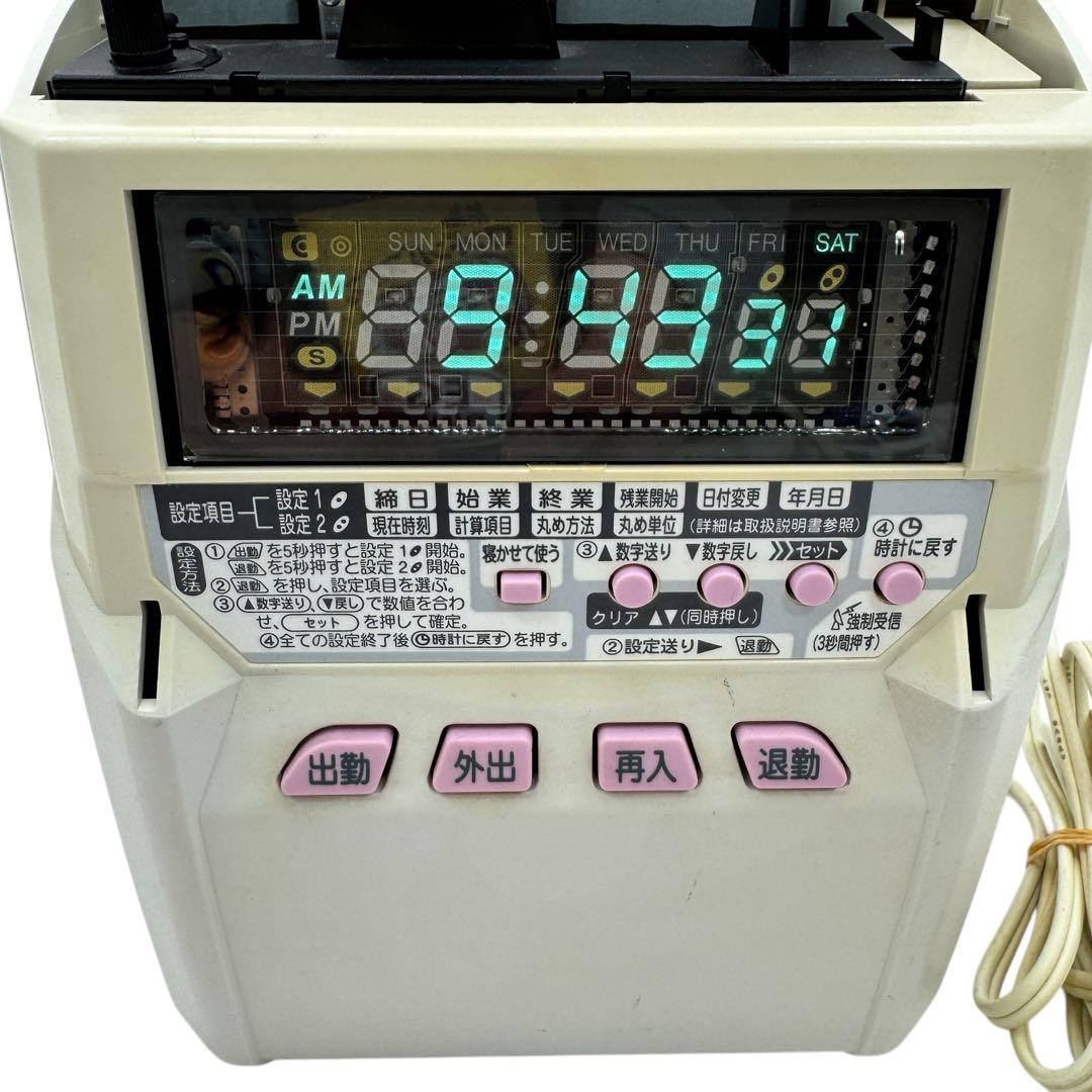 MAX タイムレコーダー ER-110S Ⅲ W電波時計アンテナ付 動作品