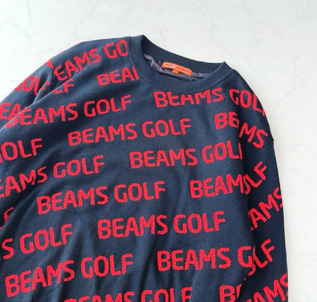 【29700円】BEAMS GOLF 斜めロゴ 総柄 M