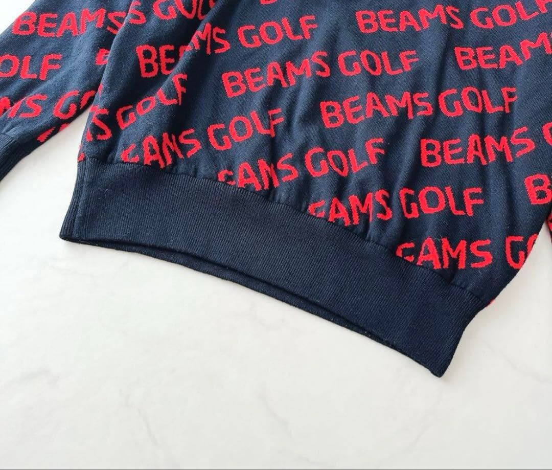 【29700円】BEAMS GOLF 斜めロゴ 総柄 M