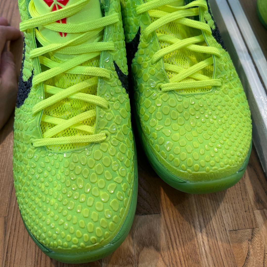 美品　ナイキ コービー6 グリンチ　28.5cm 箱無し　赤の紐あり