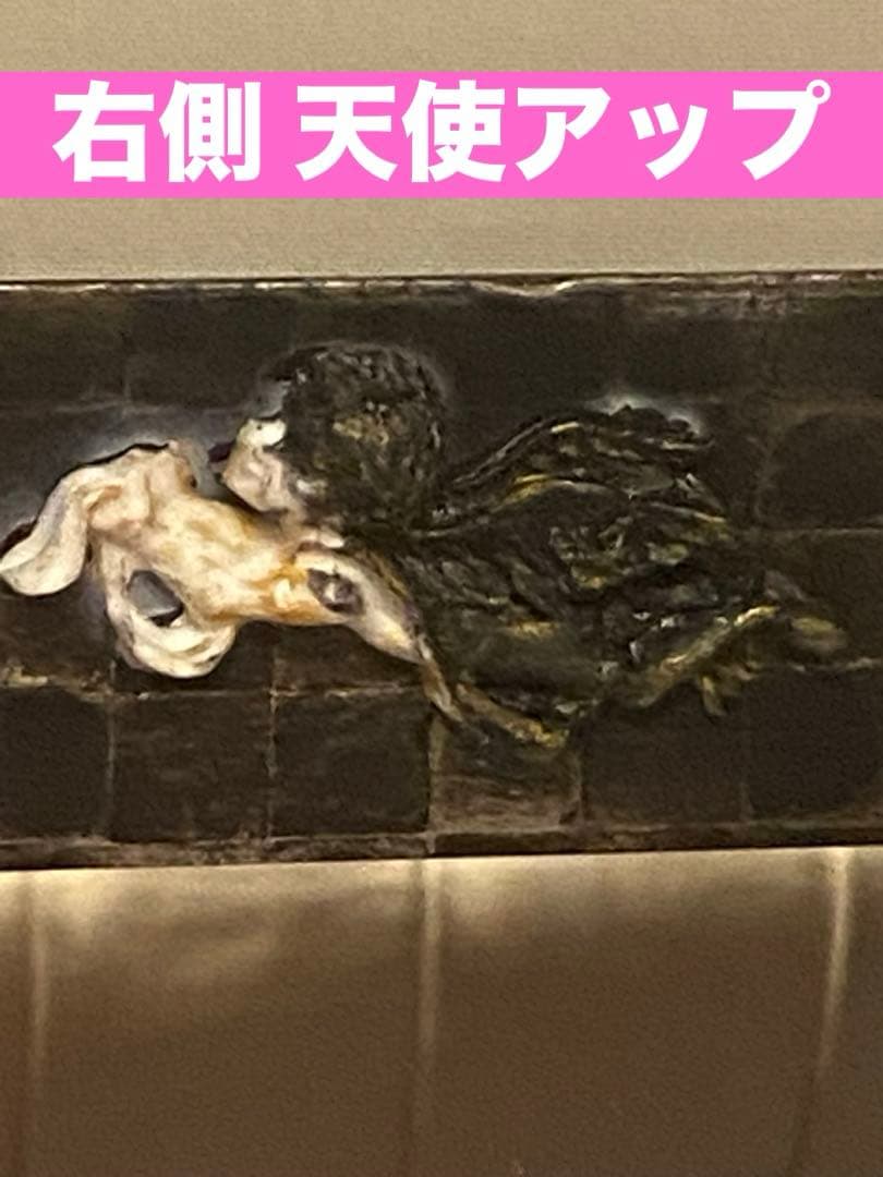 １点物♦️高級モザイクミラーベース♦️ゴシック 堕天使♦️ブラック＆金♦️アシンメトリー