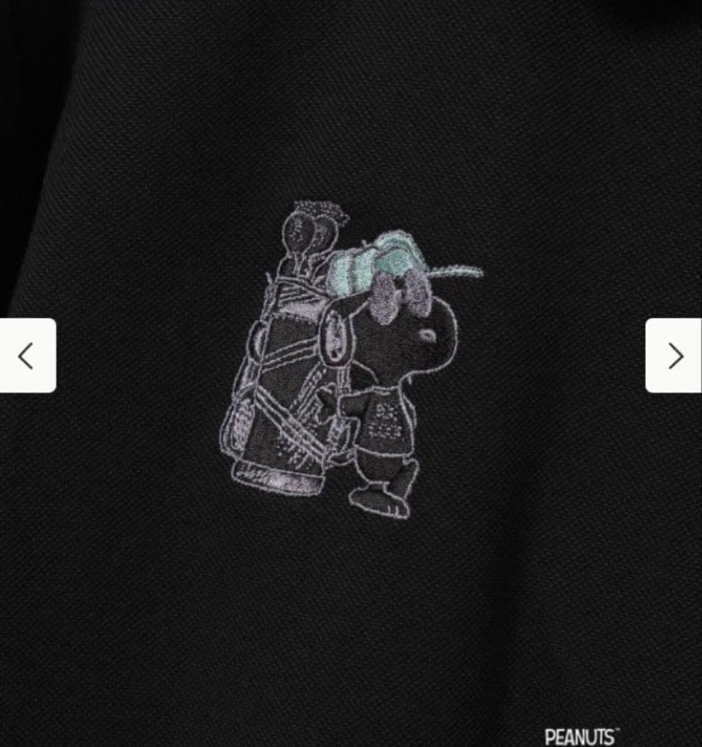 BEAMS GOLF ブラックポロシャツ　スヌーピー