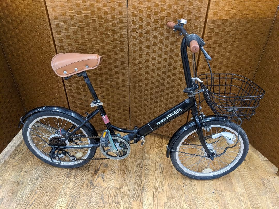 U051 折りたたみ自転車　20インチ　6段変速 オートLEDライト　ブラック