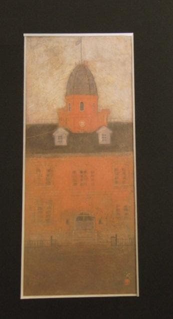 藁谷実、【北の建物】、希少な額装用画集より、新品額装付