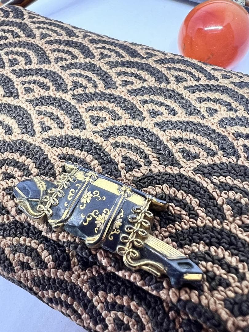 煙草入れ　かます　差し　江戸期　サガラ織　２組セットで