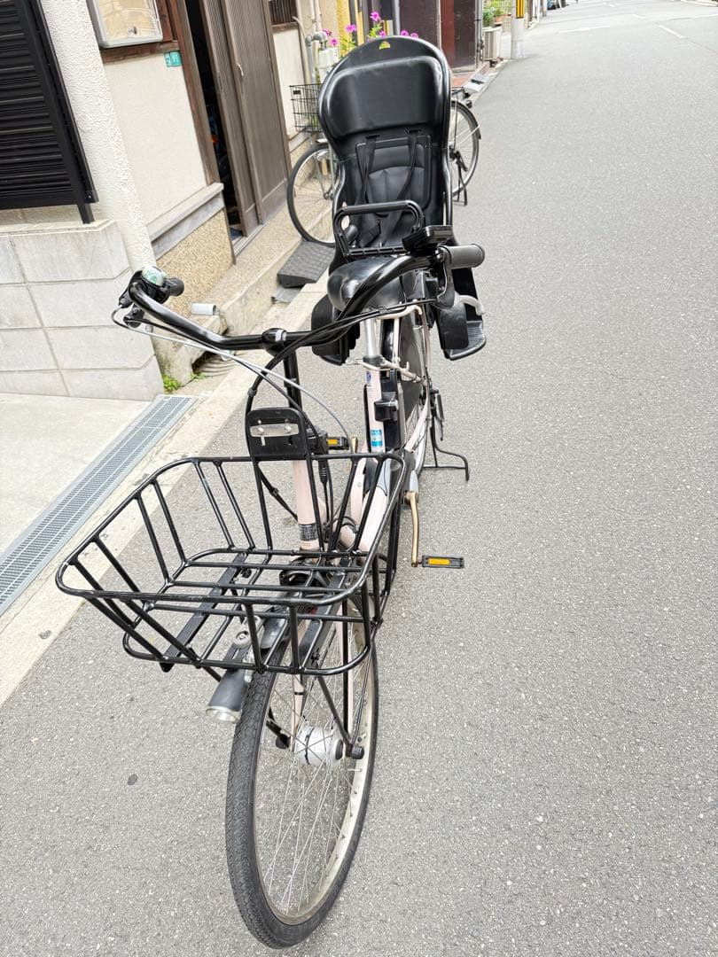 子供乗せ　パナソニック　電動アシスト自転車 チャイルドシート付き ピンク