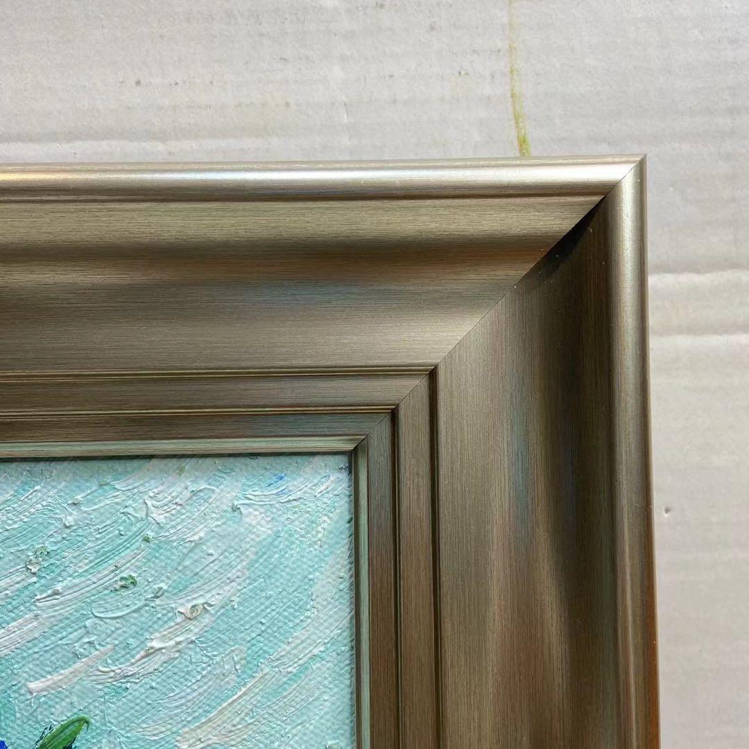 ゴッホ模写 油絵 額縁付き30×40cm 名画インテリア 絵画 花瓶の花油彩画