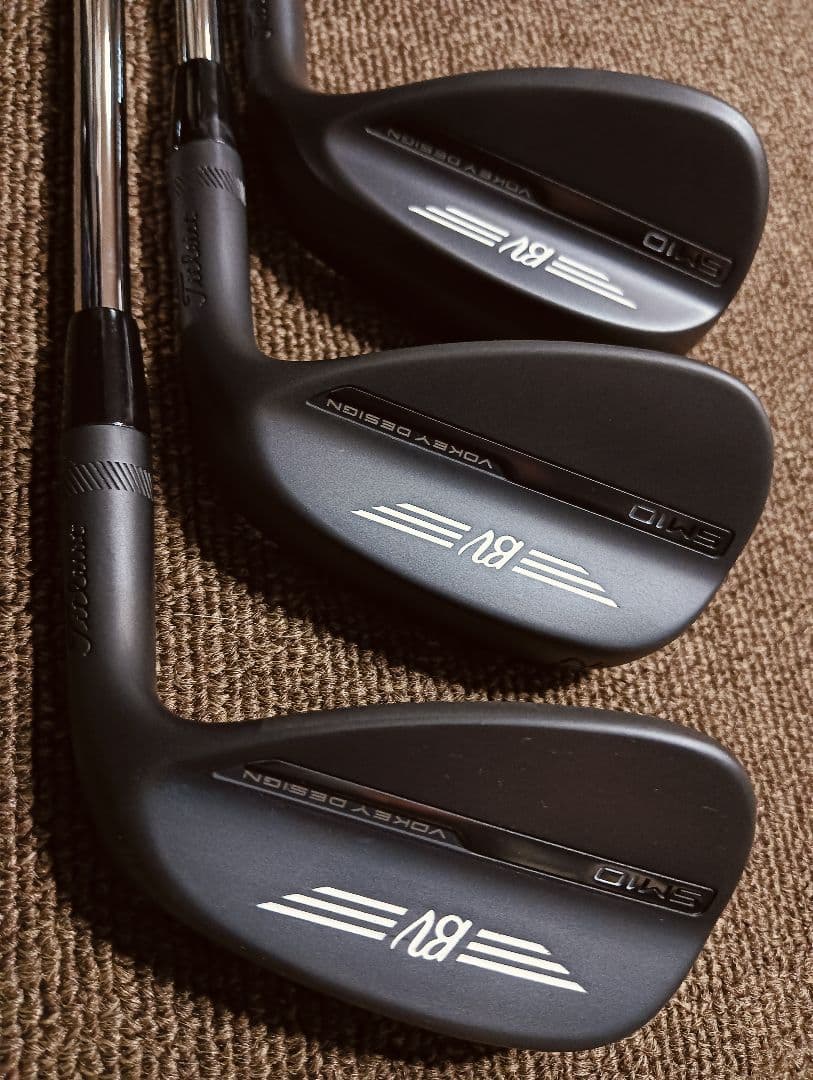 ふくきなこ vokayウェッジ SM10 ジェットブラック3本セット