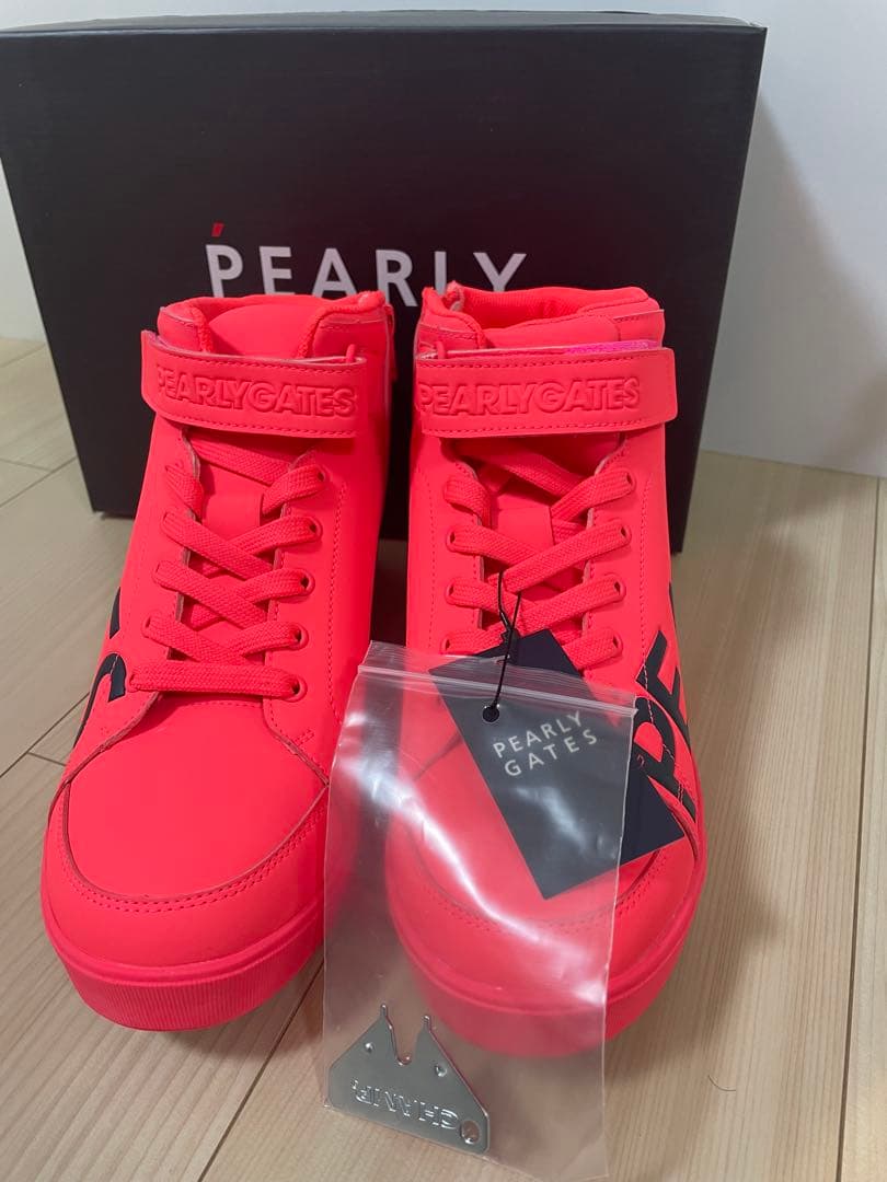 新品　PEARLY GATES ハイカットシューズ ピンク