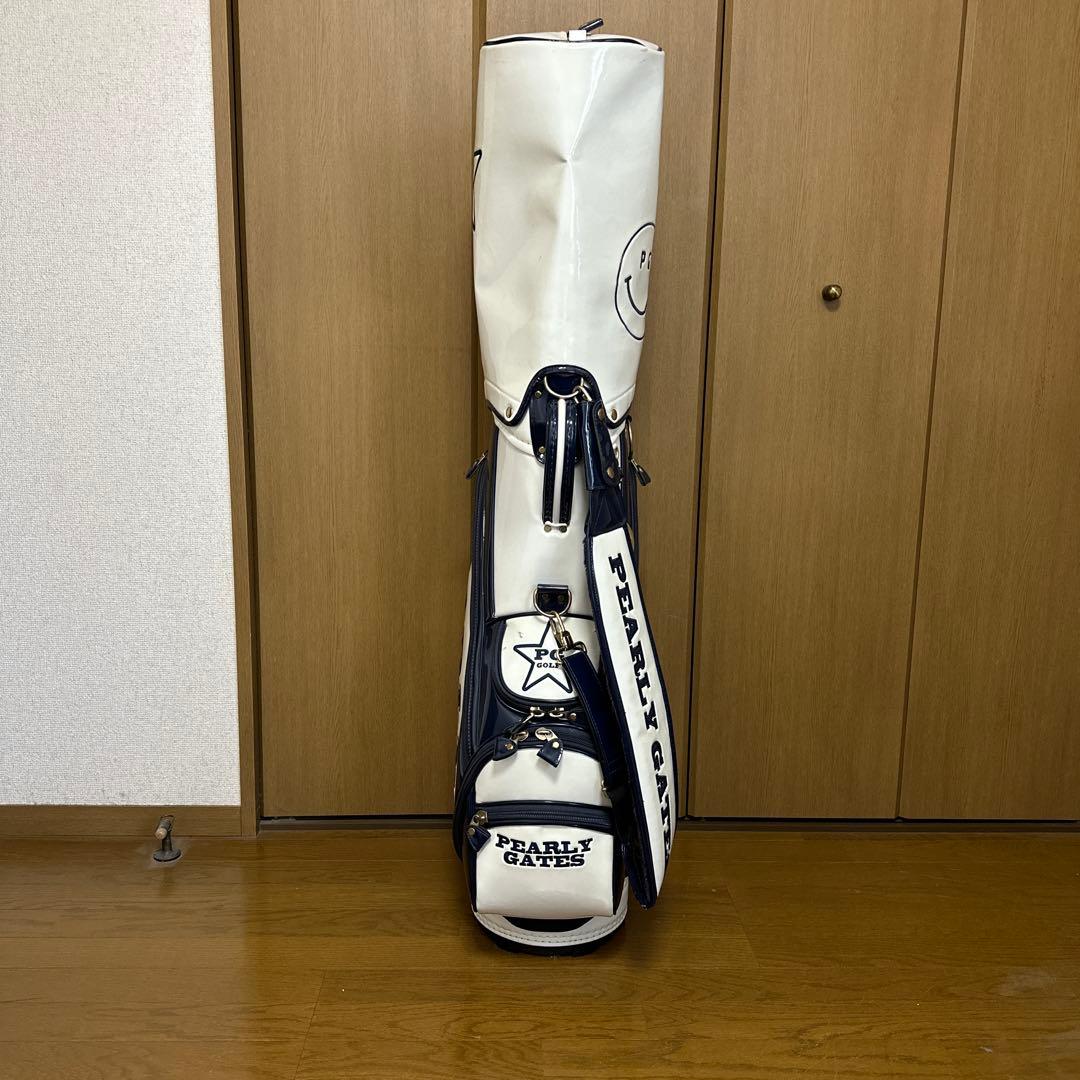 PEARLY GATES キャディバッグ ホワイト・ネイビー