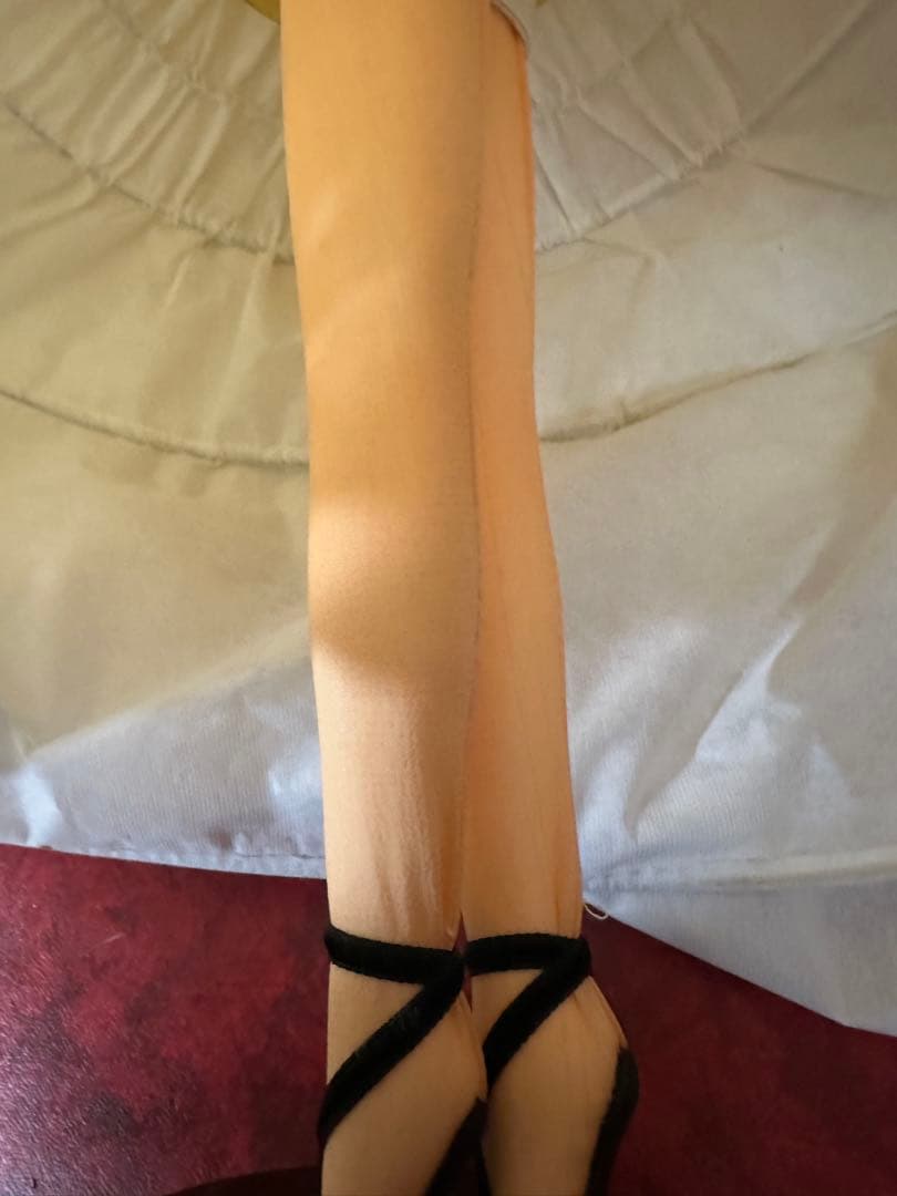 希少・特大　昭和レトロ スキヨ人形 フランス人形 リボン印 ウエディング　白