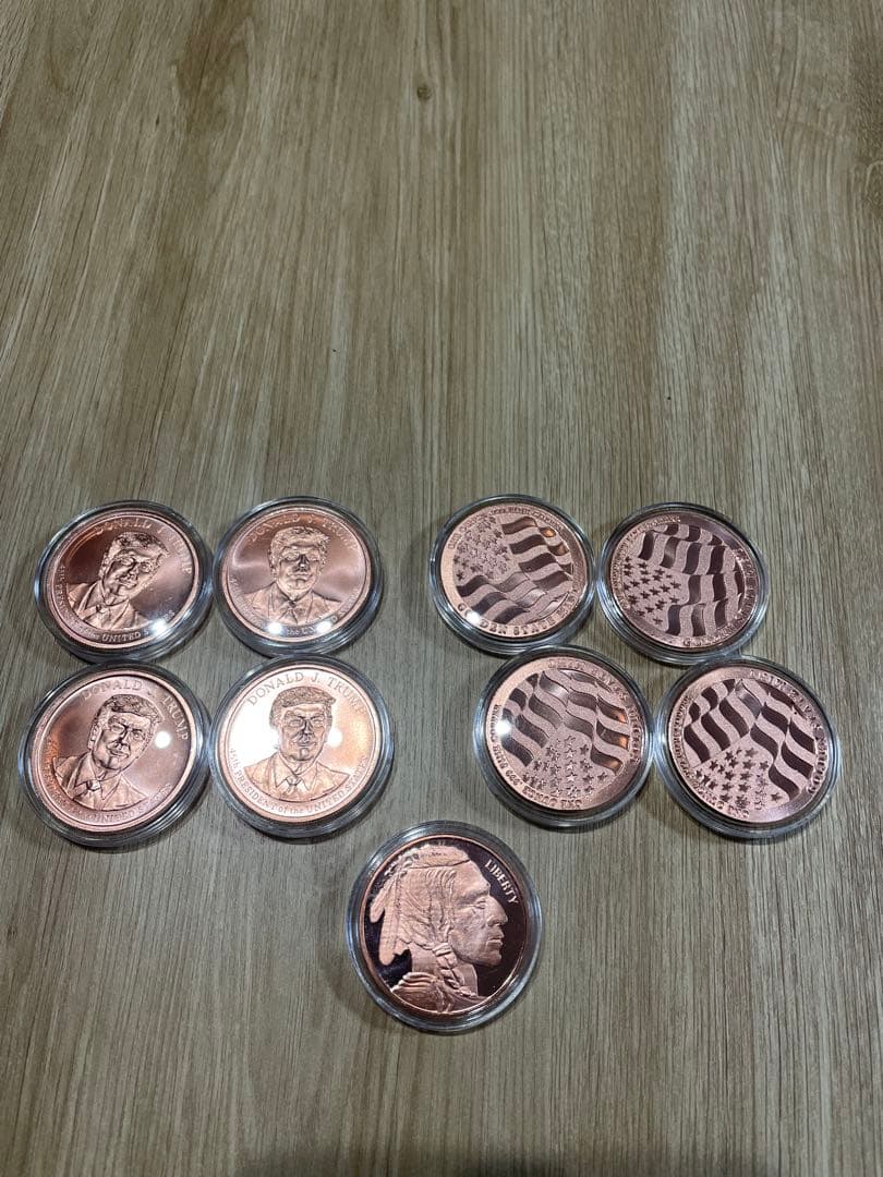 銅製セット 歴史的人物と鷲デザイン　1オンス