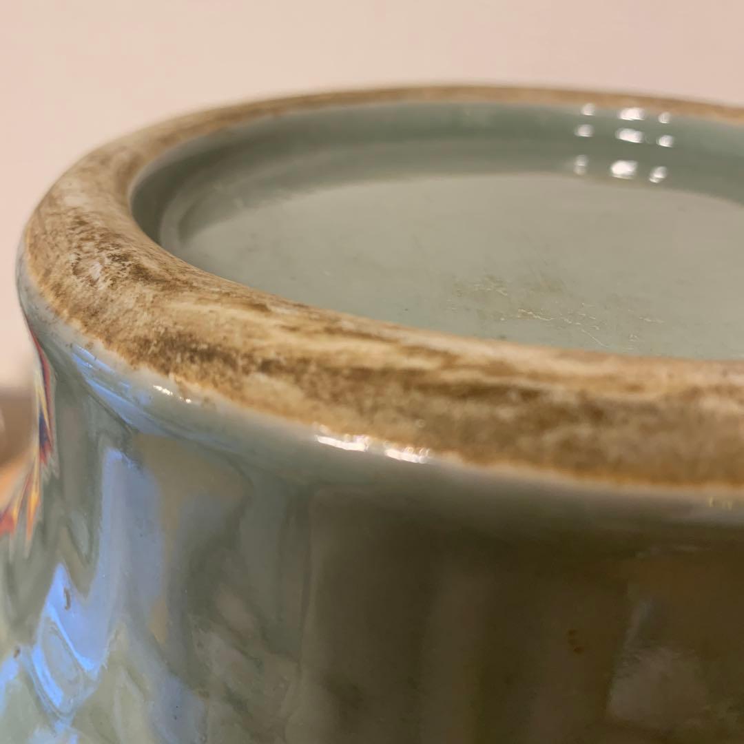 中国美術 青磁 壺　アンティーク　102