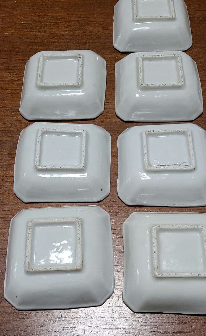 希少　幕末～明治　古伊万里　染付獅子図　手塩皿　角豆皿　豆皿　アンティーク　骨董