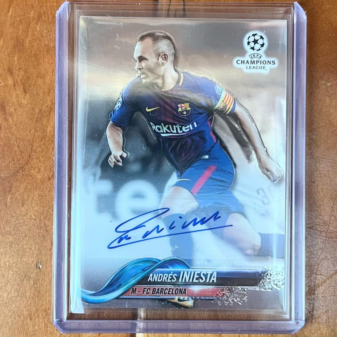 イニエスタ 直筆 サイン カード バルセロナ スペイン代表 topps