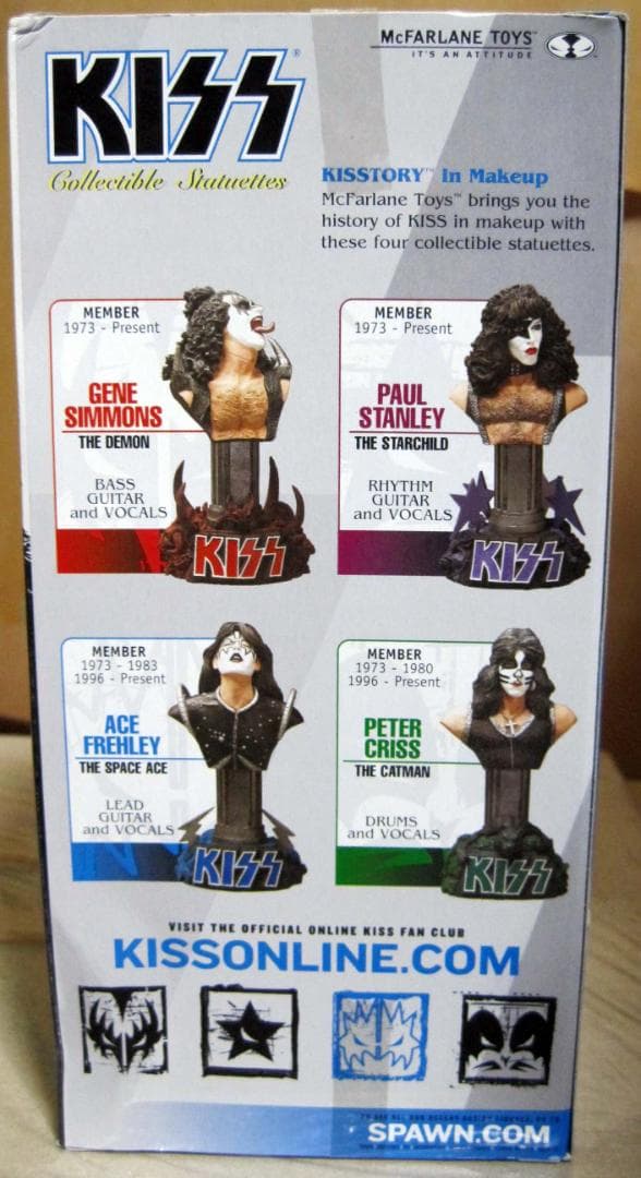 KISS スタチュー カラー4体フルセット　マクファーレン社　フィギュア