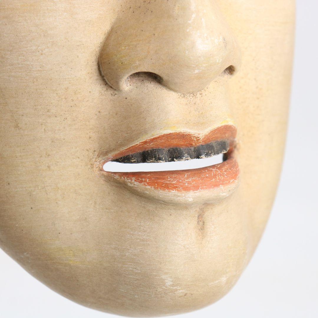 能面 若女 彩色木彫　AC1020