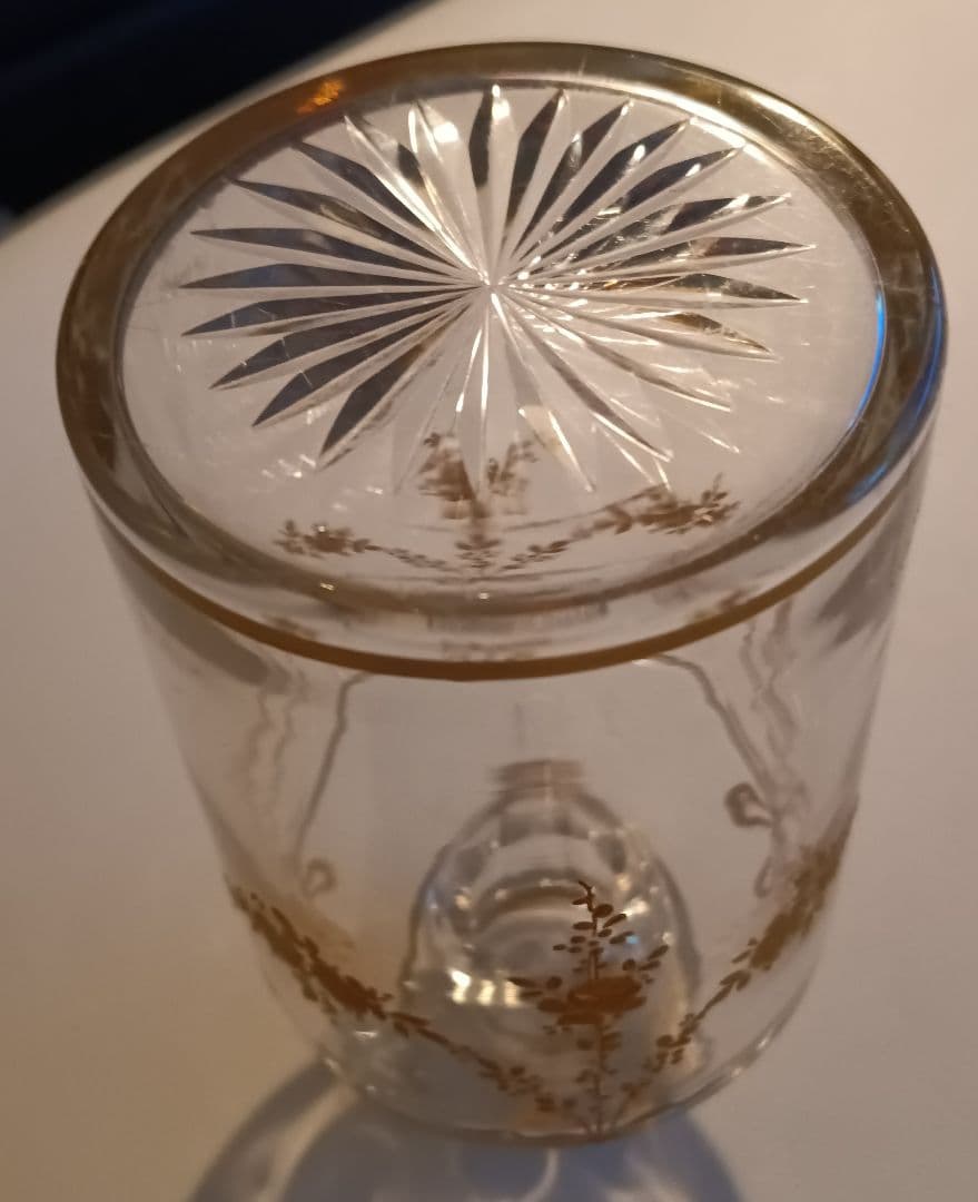 【明治期　アンティーク　クリスタルガラス】ボウル　インテリア　置物