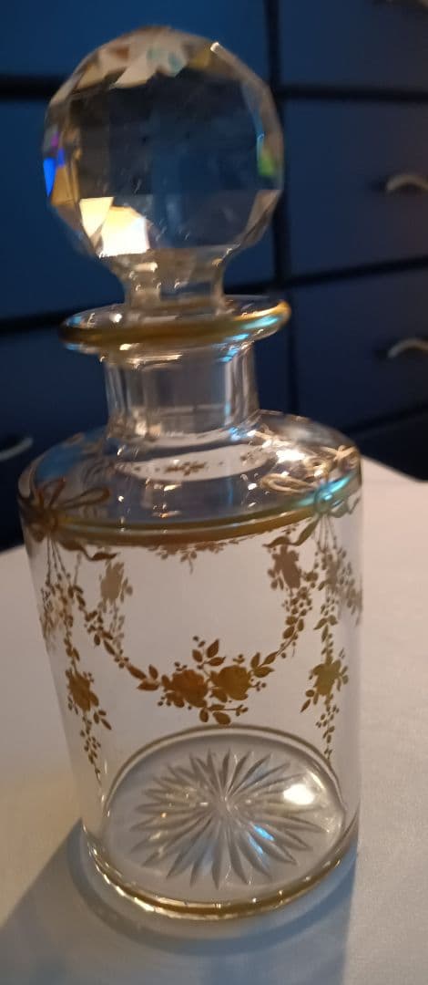 【明治期　アンティーク　クリスタルガラス】ボウル　インテリア　置物