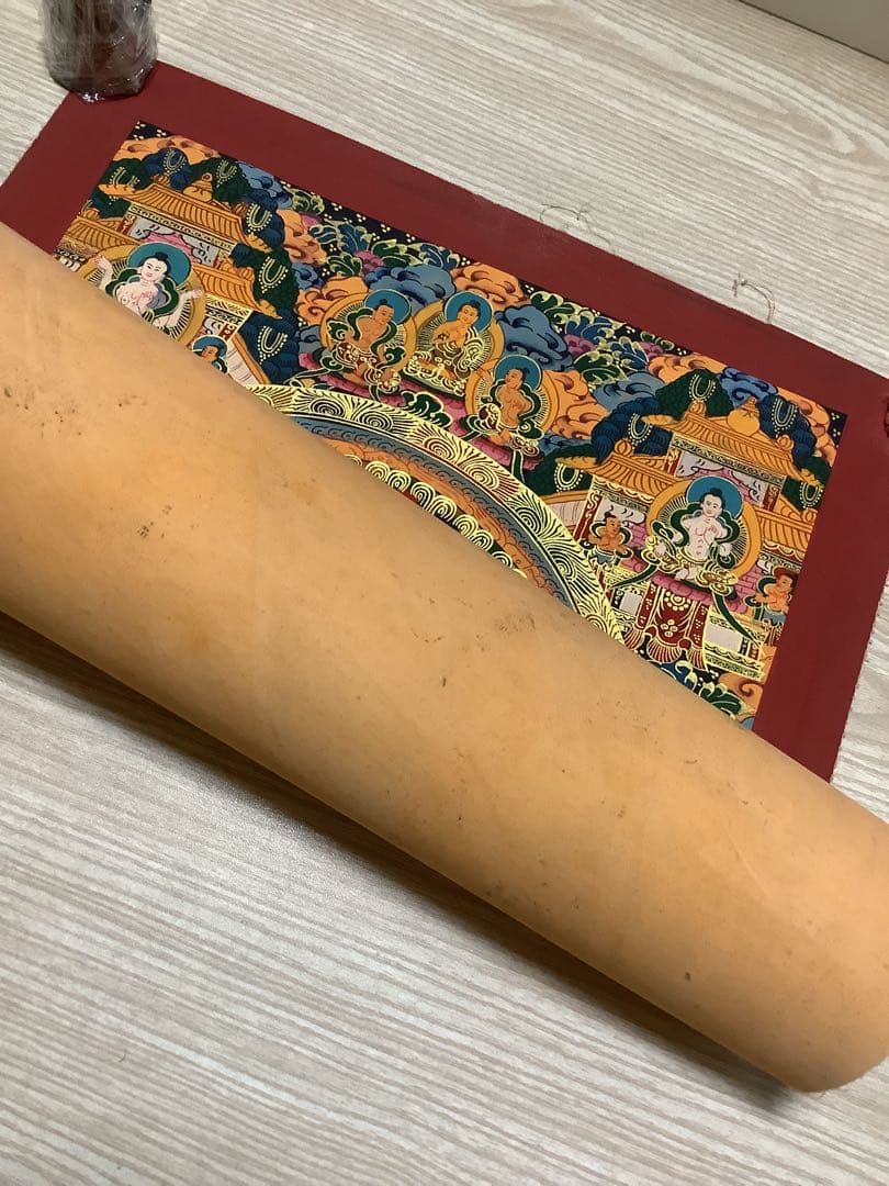 《 チベット密教　新品　1点物 》 手描き　曼荼羅　仏陀　釈迦　仏画　仏教　d8