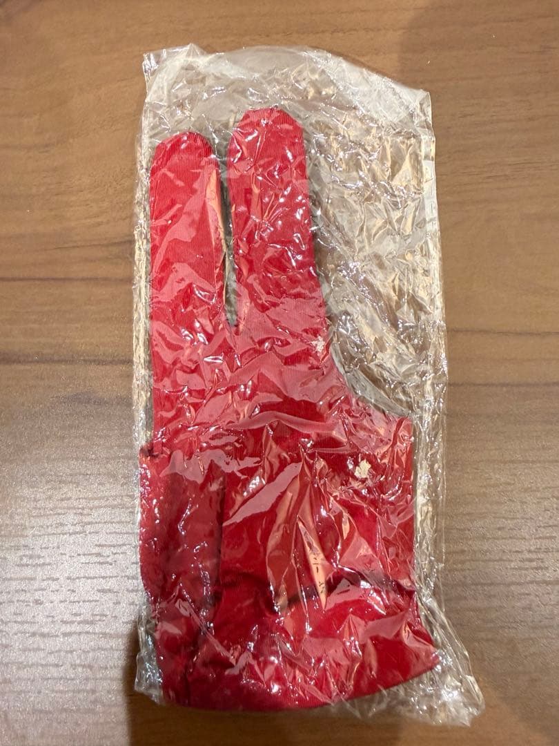 CUESOUL ビリヤード ダーツ グローブ 右手用 赤 5枚セット 新品未開封