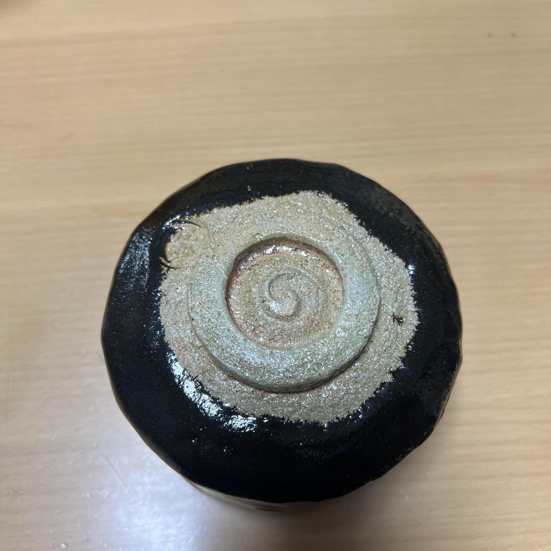 未使用品 佐々木昭楽 黒楽茶碗 抹茶碗 茶道具 年代物 アンティーク 希少