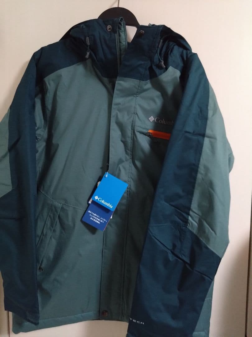 Columbia フード付きアウターウェア 青緑