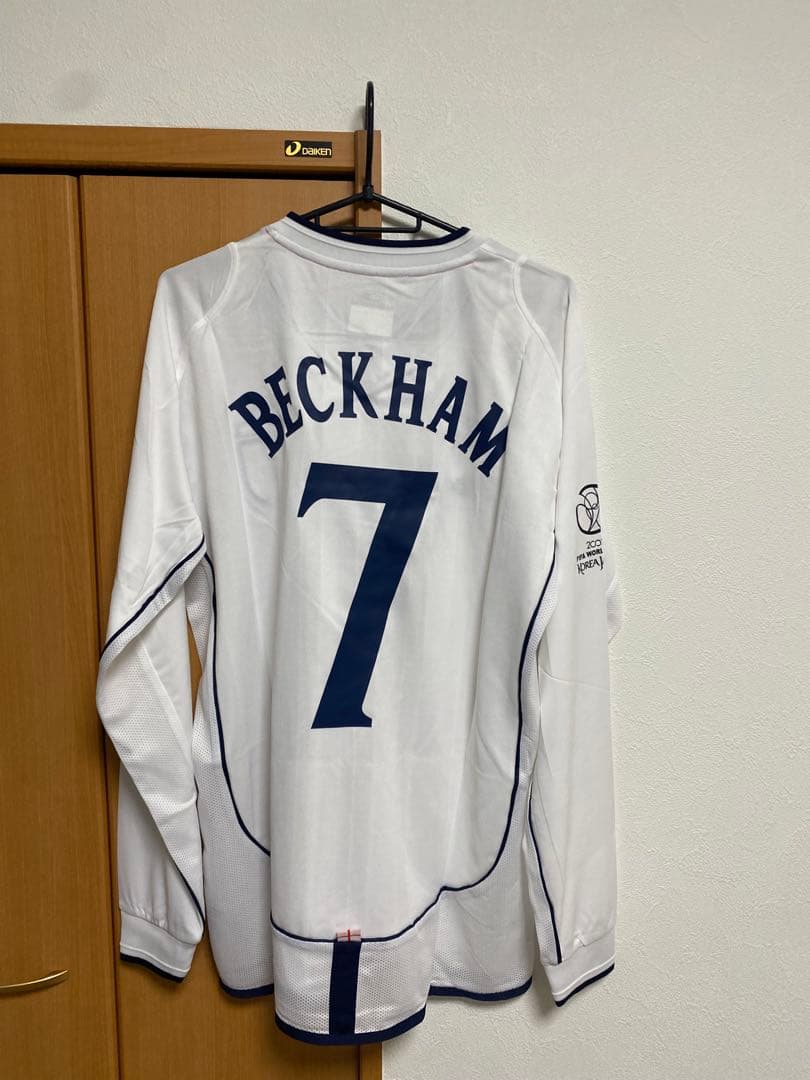 02日韓 W杯決勝戦 イングランド 7番 BECKHAM ベッカム 長袖
