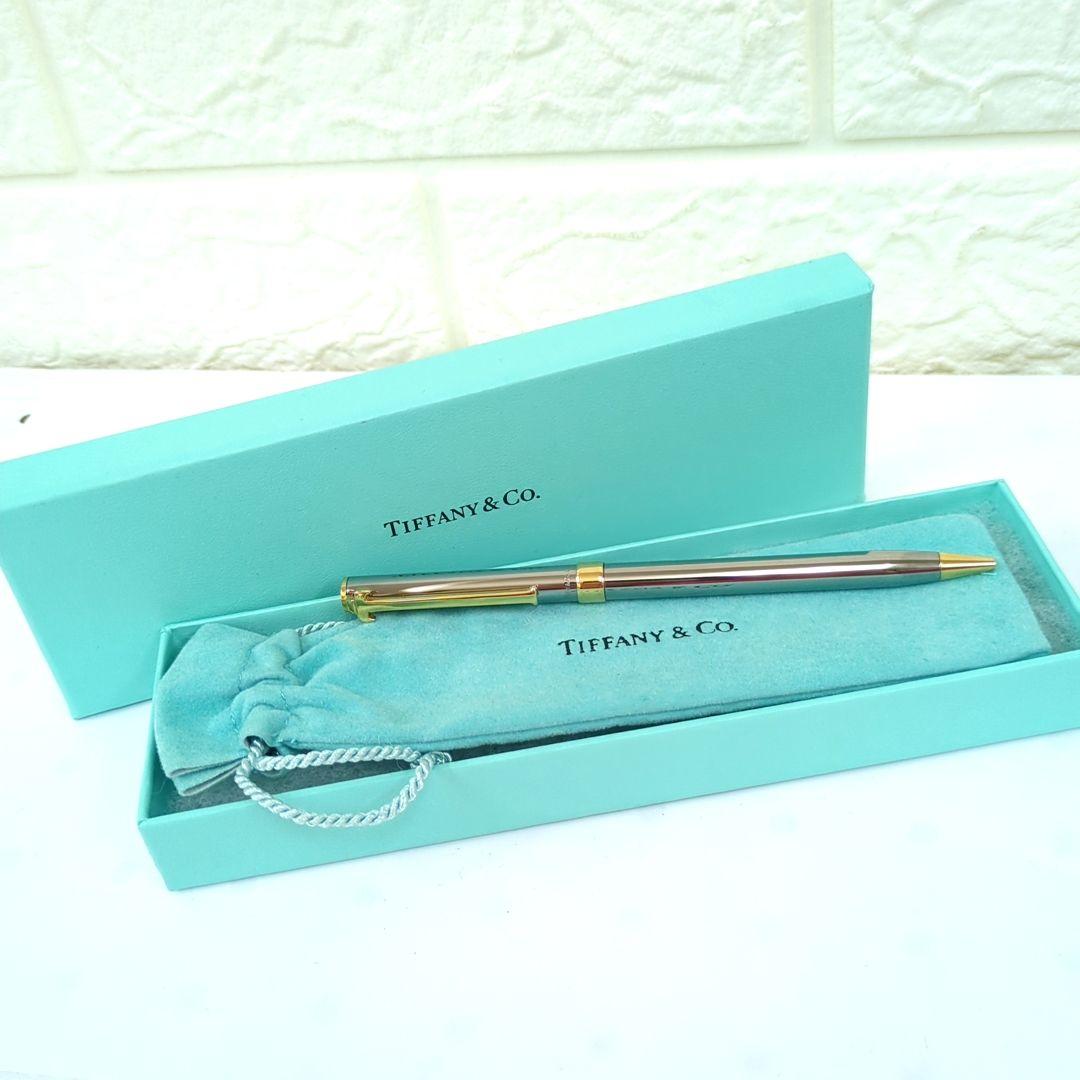 ティファニー Tクリップ ボールペン グレー ゴールドカラーアメリカ製