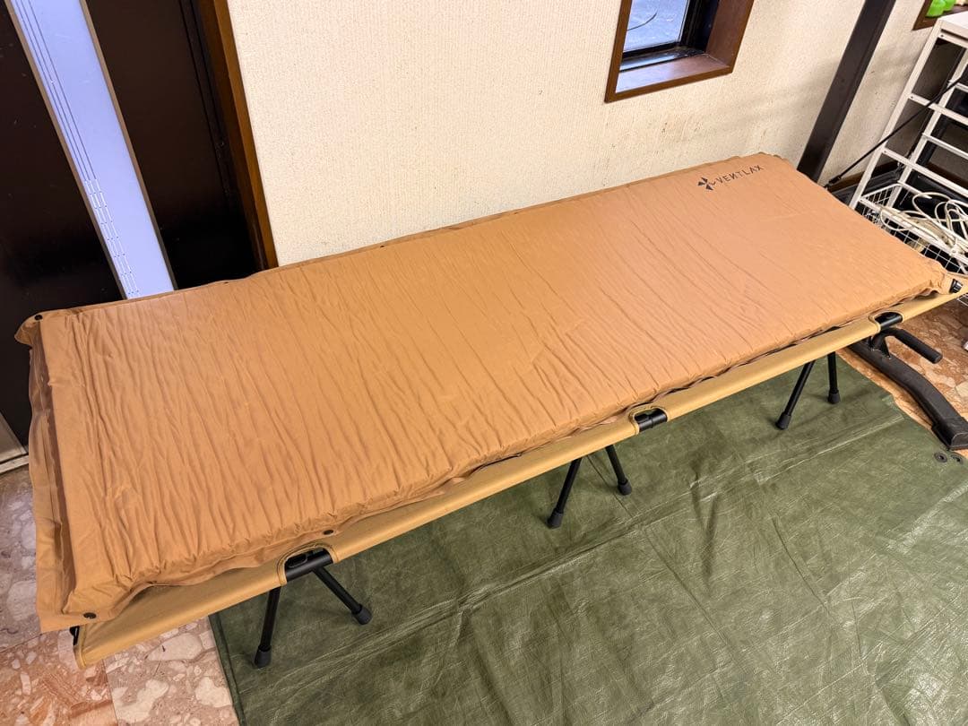 VENTLAXツーウェイコット ＋ インフレータブルマット セット　コヨーテ