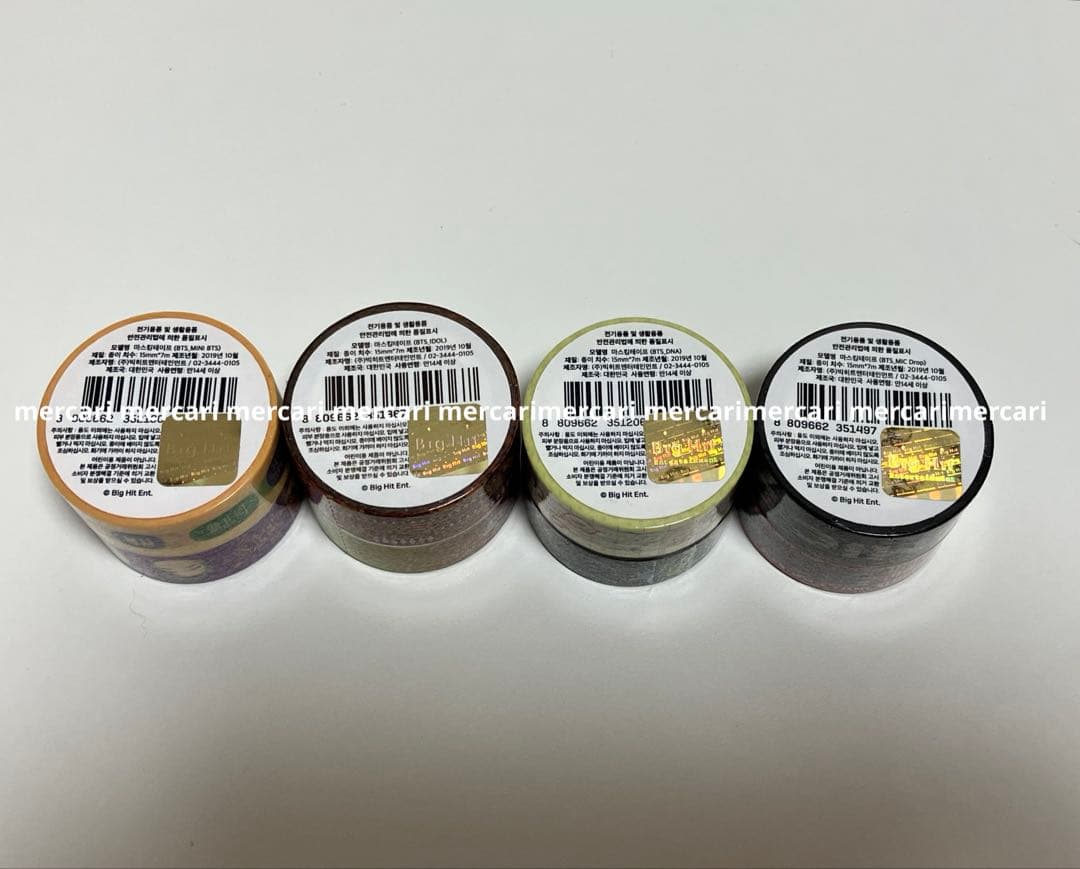 BTS BT21 マスキングテープ OPPテープ プチドロップ マステ 公式品