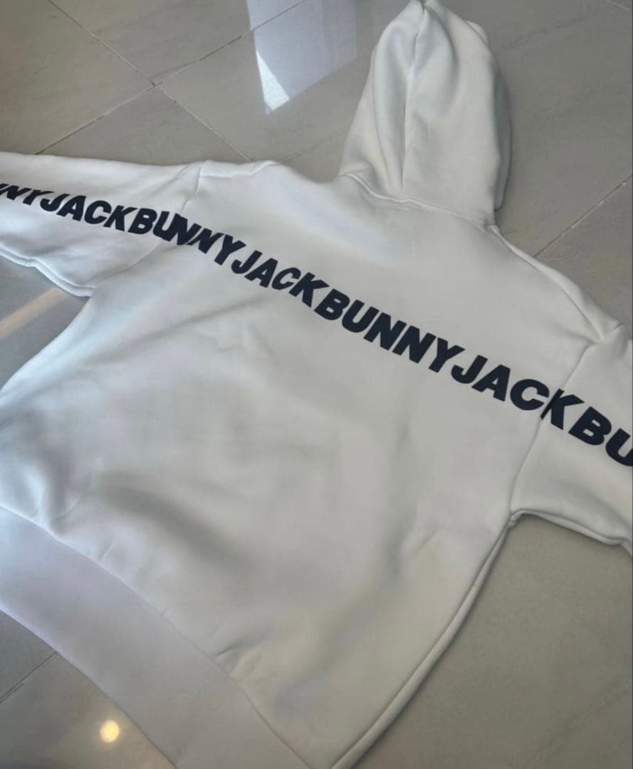 未使用ジャックバニーKARUISHI裏フリースフーディプルオーバーM