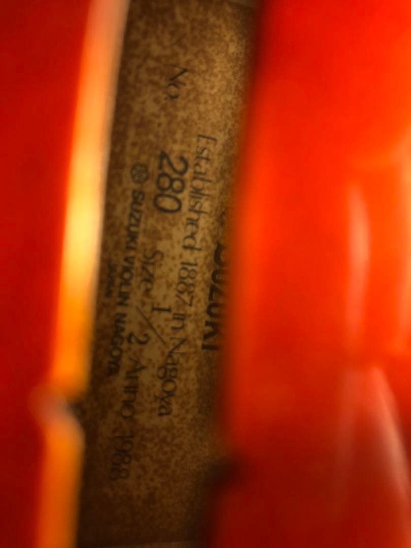 【訳あり特価.駒&魂柱調整済】鈴木分数バイオリンNo280 1/2 1988