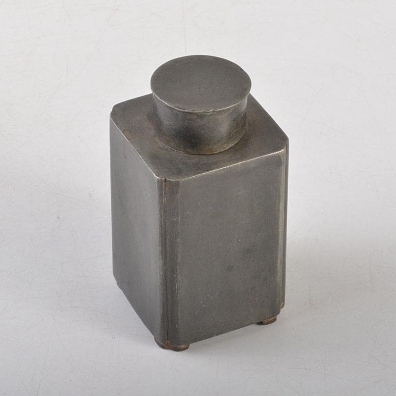 煎茶道具　古錫　茶壷　茶心壷　約110ｇ　在銘　M　R5183