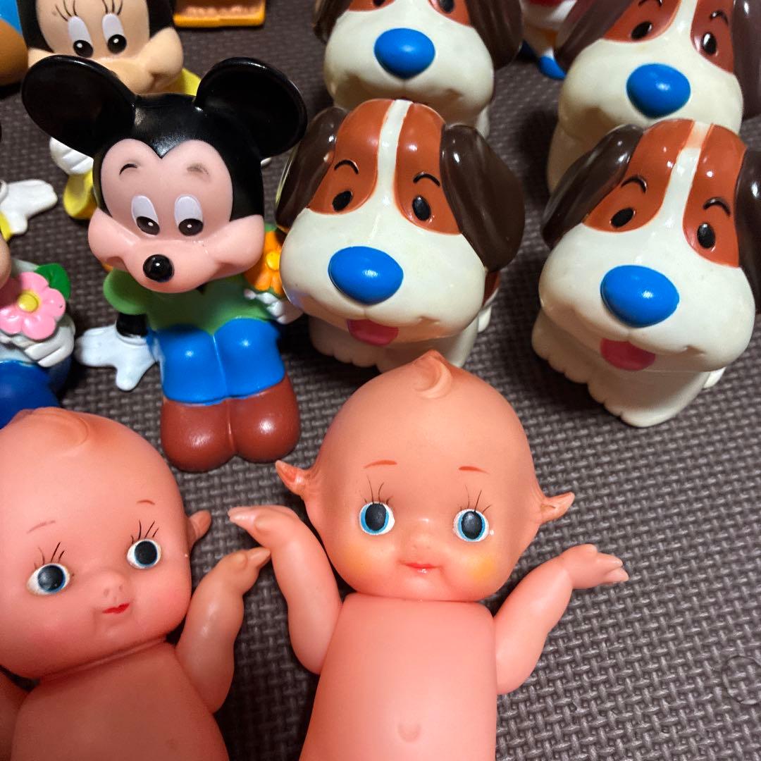 超希少ディズニーレトロ　ソフビ貯金箱ミッキーマウスキューピー山一三菱ワリコー三洋