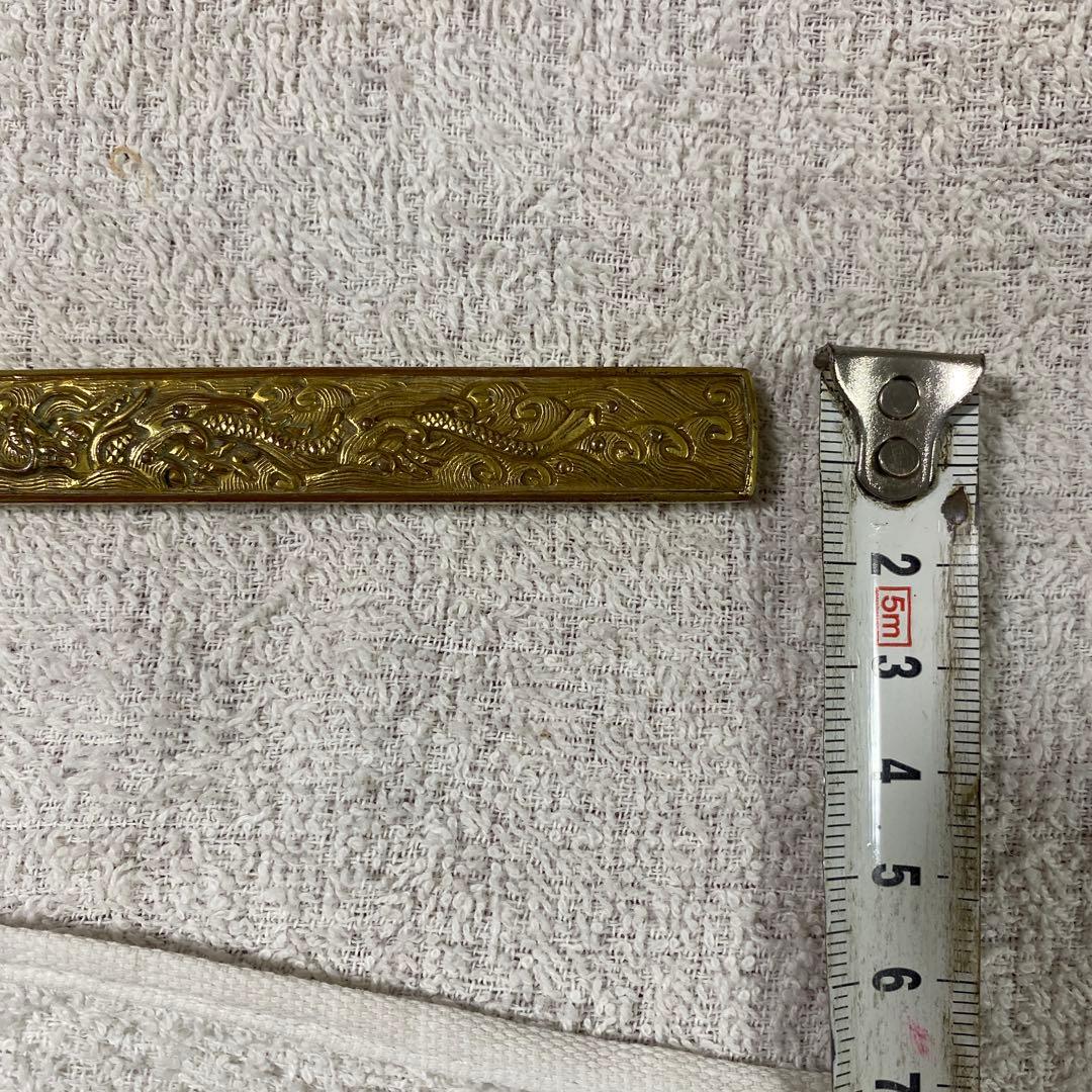 B-39 小柄　在銘　金象嵌　時代物　武具　刀装具　骨董品　美術品　工芸品