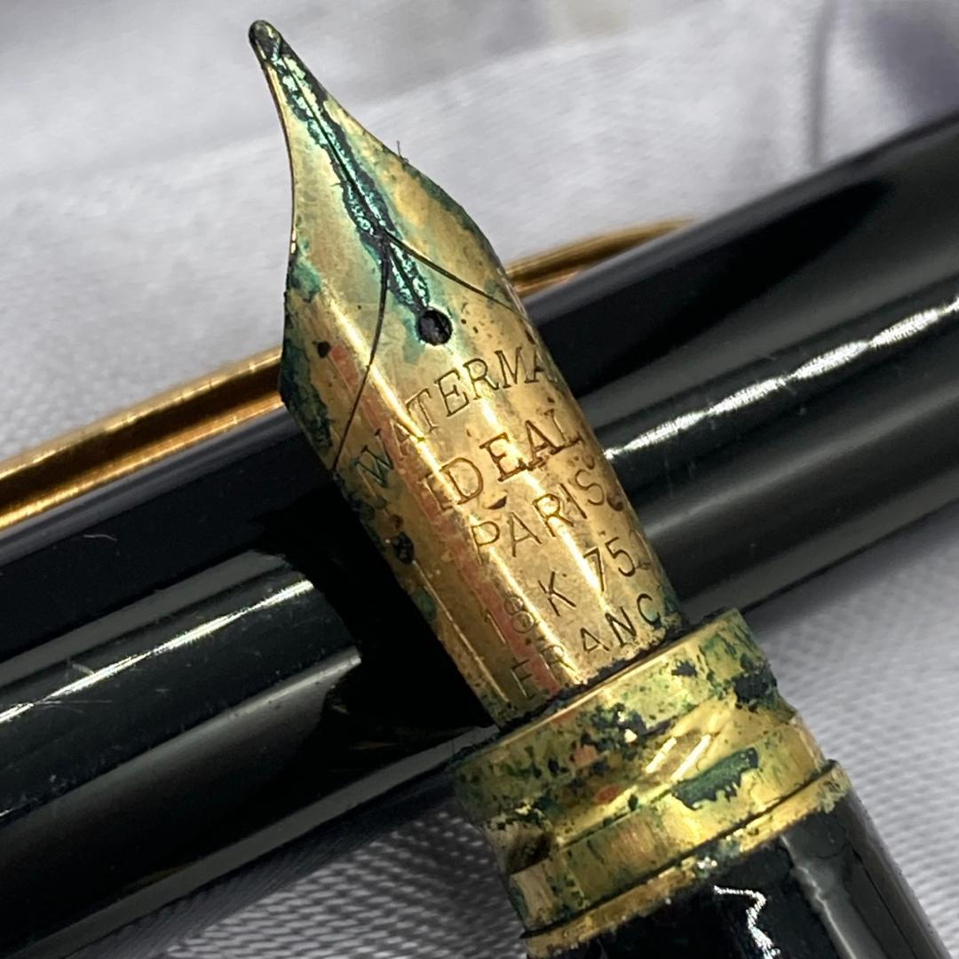 ▼WATERMAN 万年筆　JAL 1990　ペン先18K