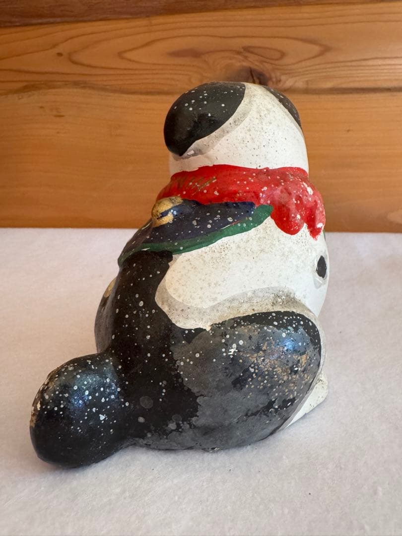 希少 中野土人形 奈良久雄 座り狆 郷土玩具 民藝 伝統文化 長野県